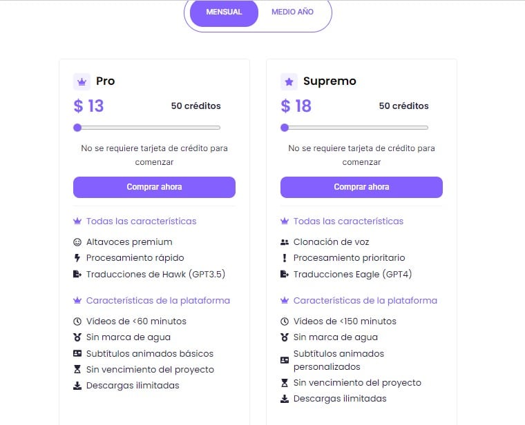 Duverse planes y precios