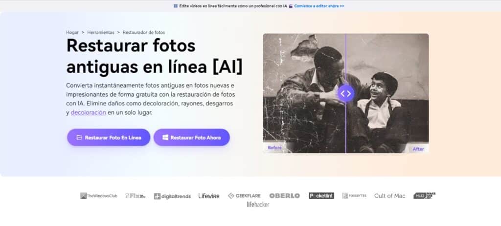 Media,io restaurar fotos antiguas con IA