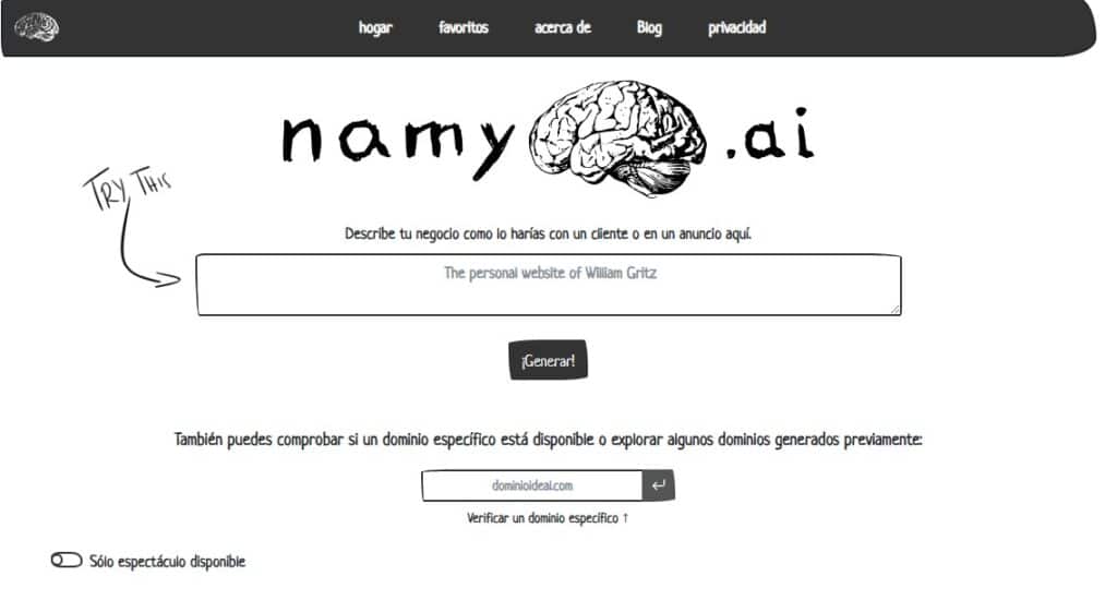 Nami IA generador de nombres