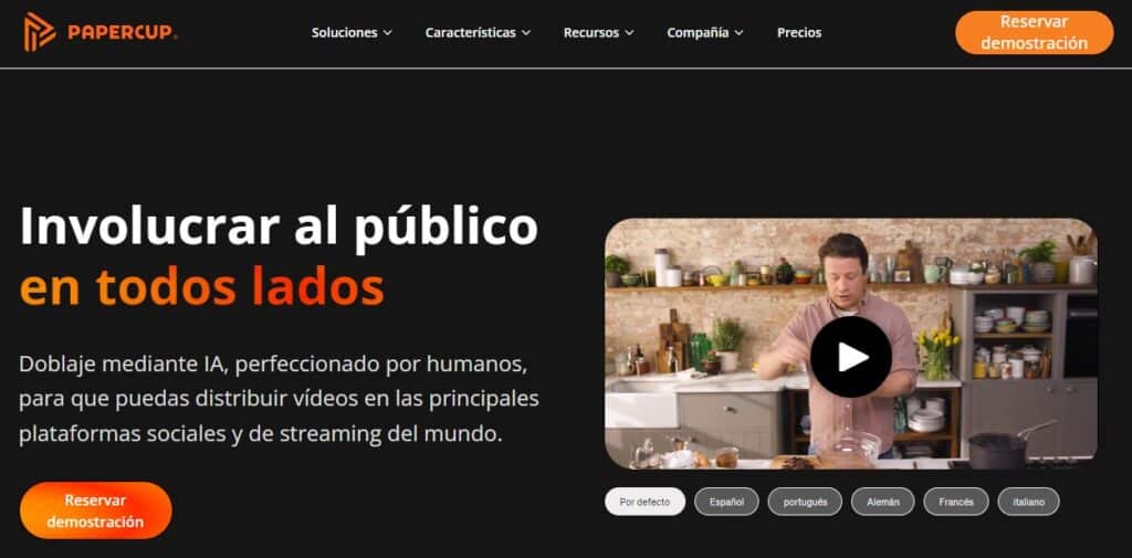 Papercup IA para cambiar de idioma un video