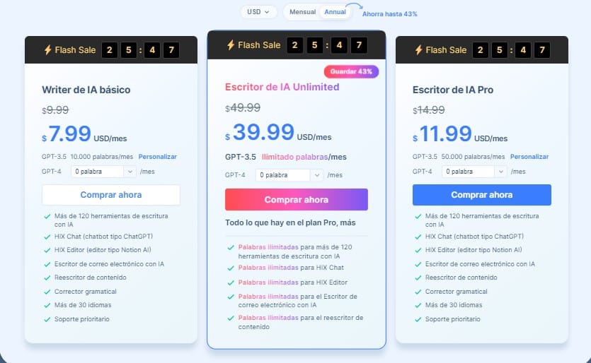 HIX.IA Precios