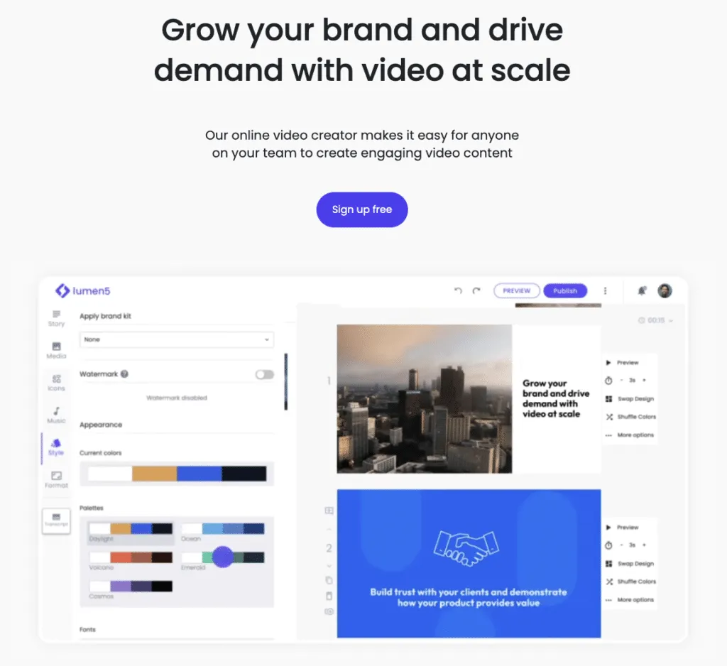 Lumen5, crea videos con ayuda de la IA