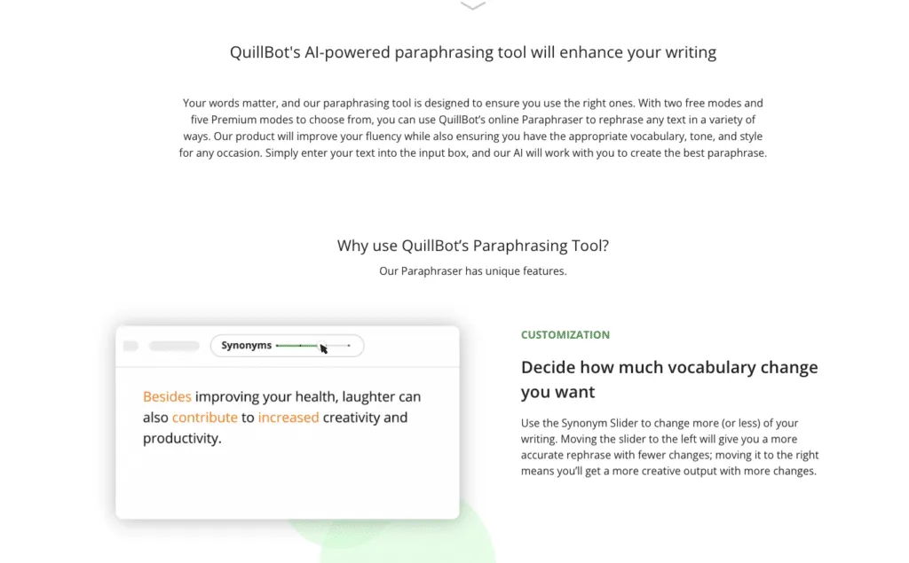 Quillbot - inteligencia artificial para hacer resumenes