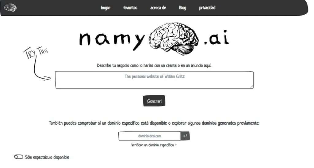 Nami IA generador de nombres